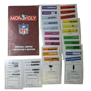 Parker Brother NFL Deed Rules Mortgage Monopoly 1998 Collectors Replacement Ball
